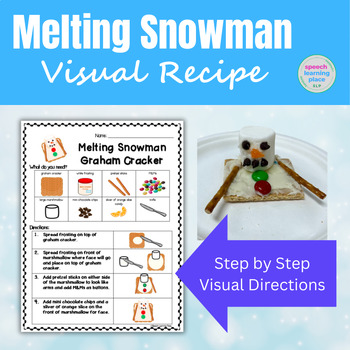 Preview of Melting Snowman Visual Recipe | Life Skills | Special Ed | Speech Therapy