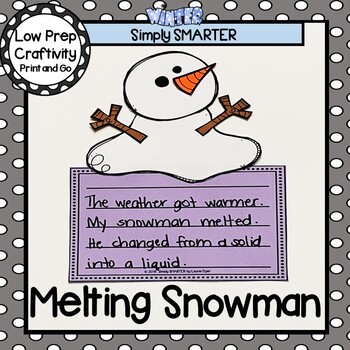 Preview of Melting Snowman Writing Cut and Paste Craftivity