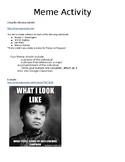 Meme Activity - Ida Wells, W.E.B. DuBois, Marcus Garvey, B