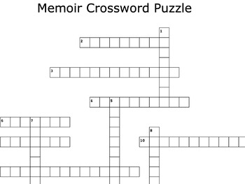 Memoir Crossword puzzle by Curt #39 s Journey TPT