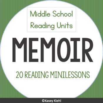 Preview of Memoir Middle School Reading Unit