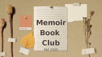 Preview of Memoir/Non-Fiction Book Club PowerPoint (10th-12th; AP Language and Comp.)