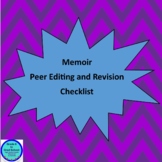 Memoir Peer and Self Editing and Revising Checklist