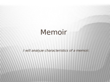 Preview of Memoir PowerPoint Lecture with Guided Practice