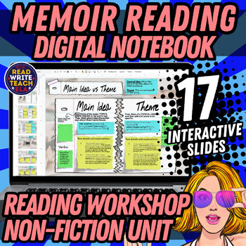 Preview of Memoir Reading Unit: Digital Interactive Notebook