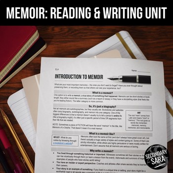 Preview of Memoir Unit: 2+ Weeks of Reading, Writing, & Discussion