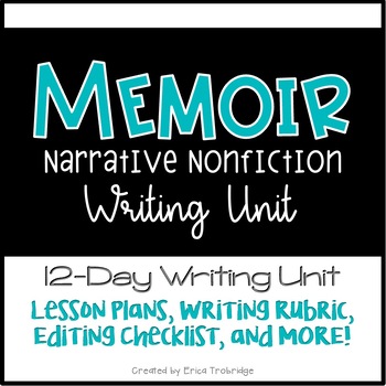 Preview of Memoir Writing Unit {Narrative Nonfiction}