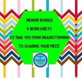 Memoir bundle: 4 worksheets generate idea, brainstorm, peer revise, share