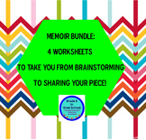 Memoir bundle: 4 worksheets generate idea, brainstorm, pee