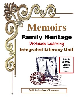 Preview of Memoirs Family Heritage Project ~ Distance Learning ELA