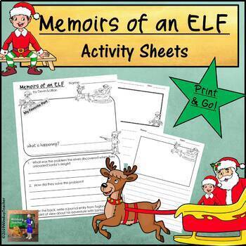 Preview of Memoirs of an ELF - Christmas Book Activity Worksheets - Printable Activities