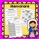 Memorare Prayer lesson, Prayer posters, cards, and worksheets