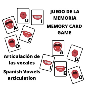 Preview of Memoria Cartas Vocales Spanish Vowels articulation