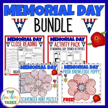 Preview of Memorial Day Writing and Reading Activity Bundle