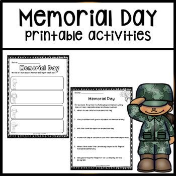 Memorial Day Activity Book by Educating Everyone 4 Life | TpT