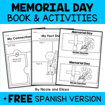 Preview of Memorial Day Activities and Book + FREE Spanish
