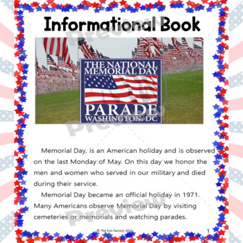 memorial day activities and worksheets by the fun factory tpt