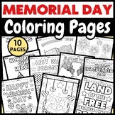 Memorial Day & 4th of July Coloring Pages | End of year & 