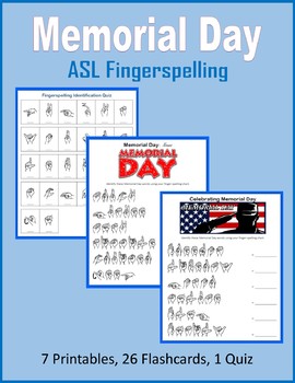 Preview of Memorial Day - ASL Fingerspelling (Sign Language)