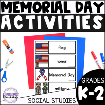 Preview of Memorial Day Activities for 1st & 2nd Grade - Includes Word Search & Worksheets 