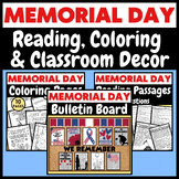 Memorial Day Activities Bundle: Coloring Pages, Reading & 