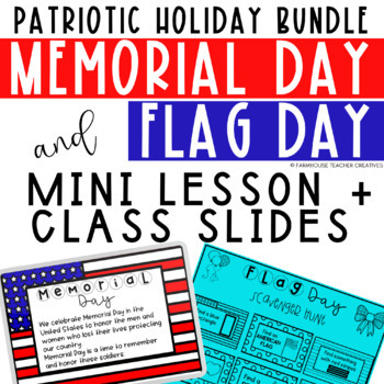 Preview of Memorial Day Activities | Flag Day Activities | American Symbols Mini Lesson