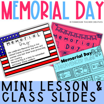 Preview of Memorial Day Activities | Memorial Day Mini Lesson | American Symbols