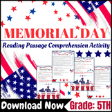 Memorial Day Activities -  Memorial Day Reading Comprehens