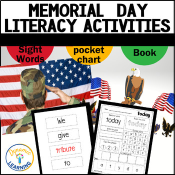 Preview of Memorial Day Poetry Activities Reading Comprehension Sight Words Worksheets