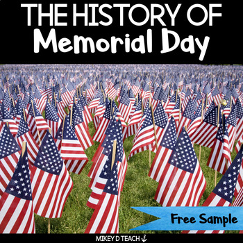 Preview of Memorial Day Activities - Reading & Writing - Holiday History - Literacy - FREE