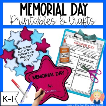 Preview of Memorial Day Activities and Crafts for Kindergarten and First Grade