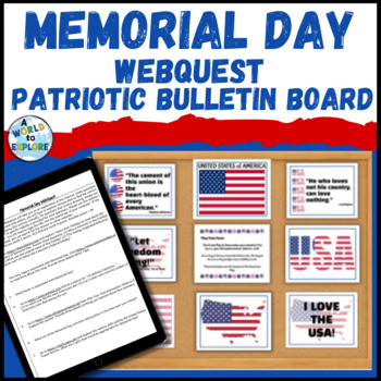 Preview of Memorial Day Activity BUNDLE with Bulletin Board Set