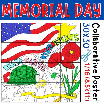 Preview of Memorial Day Activity | Memorial day Collaborative Poster
