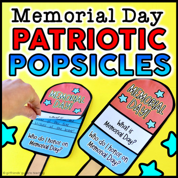 Preview of Memorial Day Activity | Patriotic Popsicles Flip Book Craft