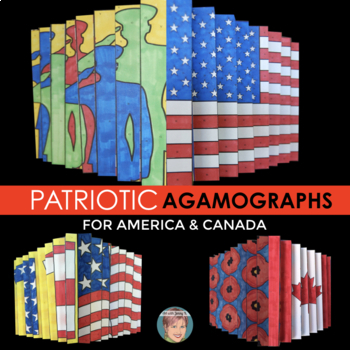 Patriotic Agamograph Set: Great for Veterans Day (and Remembrance Day Canada)