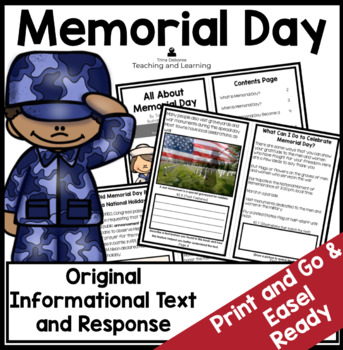Preview of Memorial Day Reading Comprehension Memorial Day Activities Memorial Day Reading