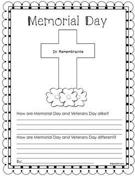 Memorial Day Craft FREEBIE by Speech Dreams | Teachers Pay Teachers