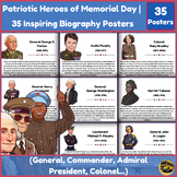 Memorial Day Biography Posters | Honoring Veteran Heroes &