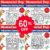Memorial Day Bundle: 4 Collaborative Coloring Posters - Cl