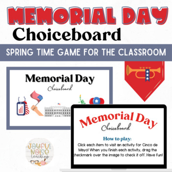 Preview of Memorial Day Choice Board: An Interactive Brain Break for Google Slides