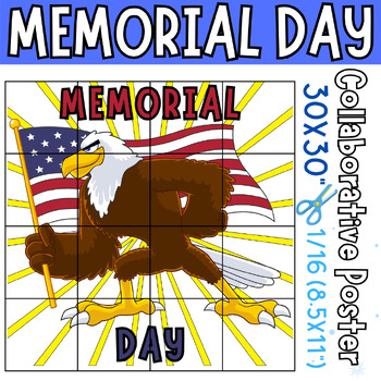 Preview of Memorial Day Collaborative Coloring Poster