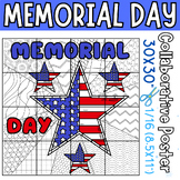 Memorial Day Collaborative Coloring Poster Activities