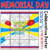 Memorial Day Collaborative Coloring Poster | Memorial day 