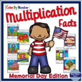 Memorial Day Color By Number Multiplication
