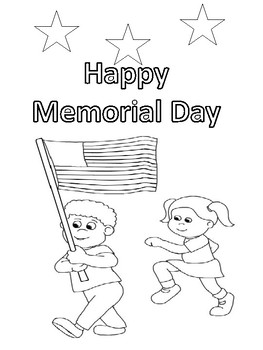 Memorial Day Coloring Activity Name by Refine Montessori | TpT
