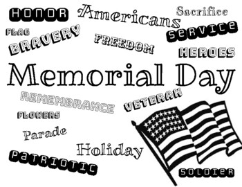 memorial day coloring pages worksheets teaching resources tpt