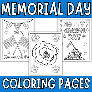 Preview of Memorial Day Coloring Pages - May Coloring Sheets / Memorial Day