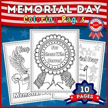 Preview of Memorial Day Coloring Pages | 4th of july Activities Coloring Sheets