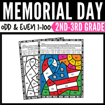 Preview of Memorial Day Coloring Pages for Odd and Even Numbers