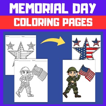Preview of Memorial Day Coloring Sheets Color by Answer Images Craft-Activities